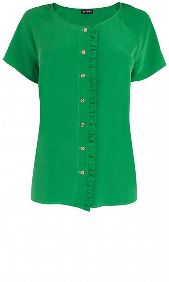 Jaeger At John Lewis Frill Front Blouse, £99