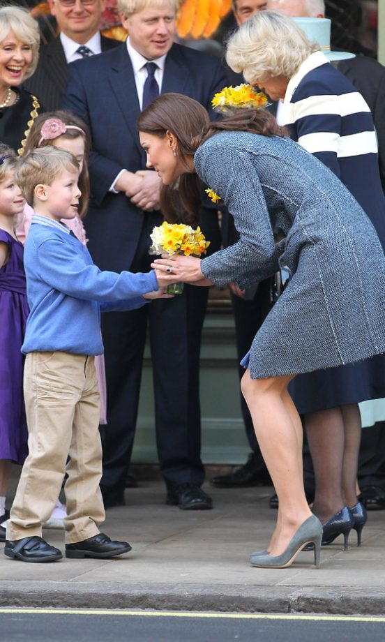 Kate Middleton, Duchess Of Cambridge, With Children On A Visit To Fortnum And Mason In London, 2012