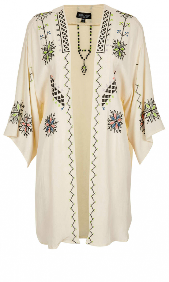 Topshop Aztec Embroidered Kimono, £60
