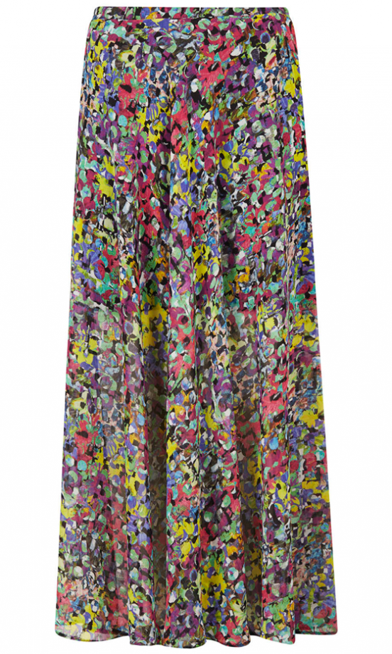 Topshop Dot Floral Maxi Skirt, £48
