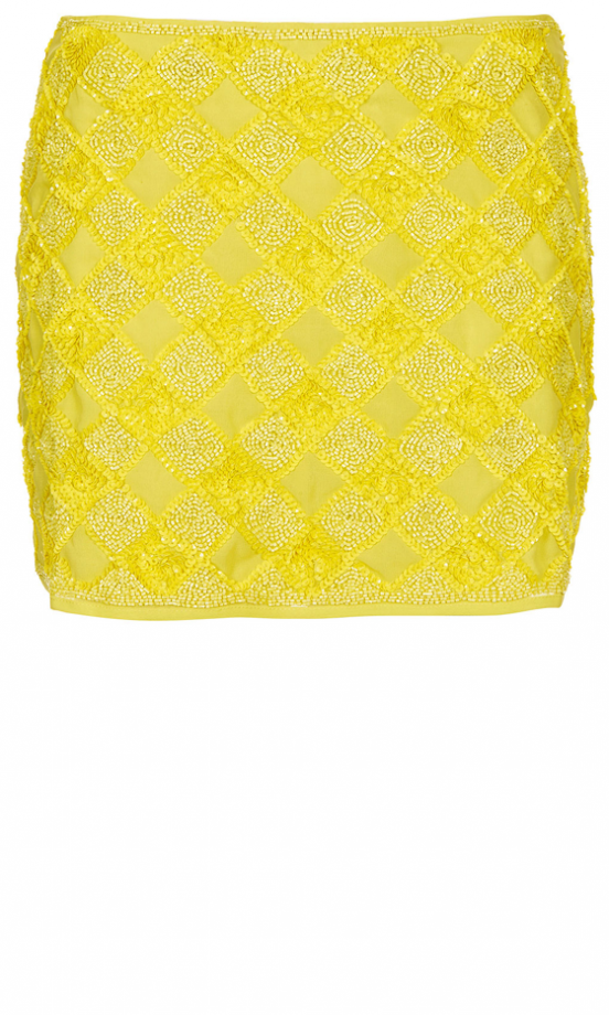 Topshop Embellished Checkerboard Mini Skirt, £70