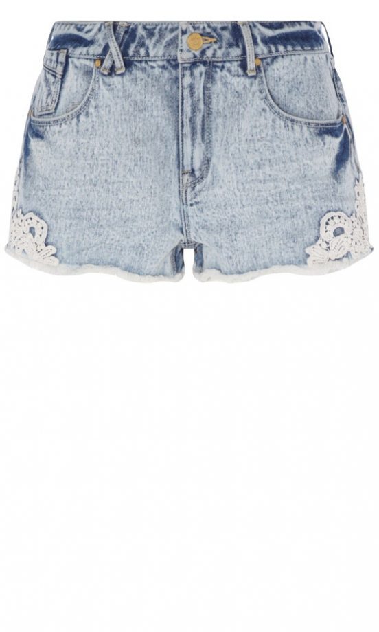 Matalan Crochet Trimmed Denim Shorts, £12