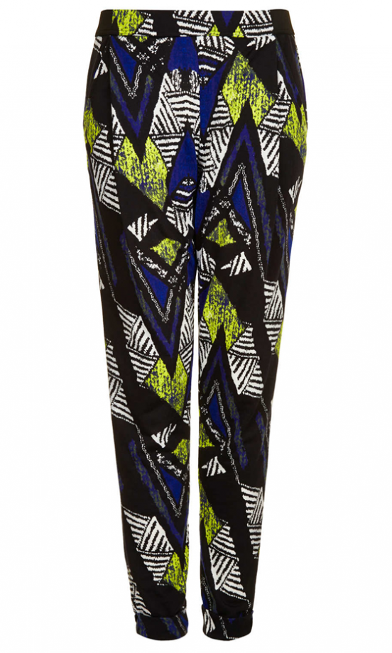Topshop African Chevron Jersey Trousers, £28