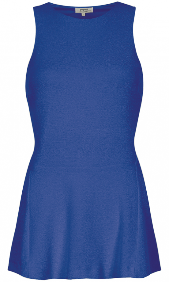 Matalan AW13 Blue Peplum Top, £12