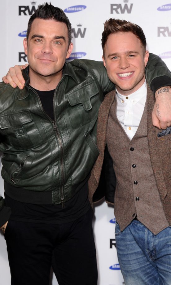 Robbie Williams And Olly Murs Met And Sang A Duet On X Factor, Now The Singing Twosome Are Inseparable As They Announce Their Tour In London, 2012