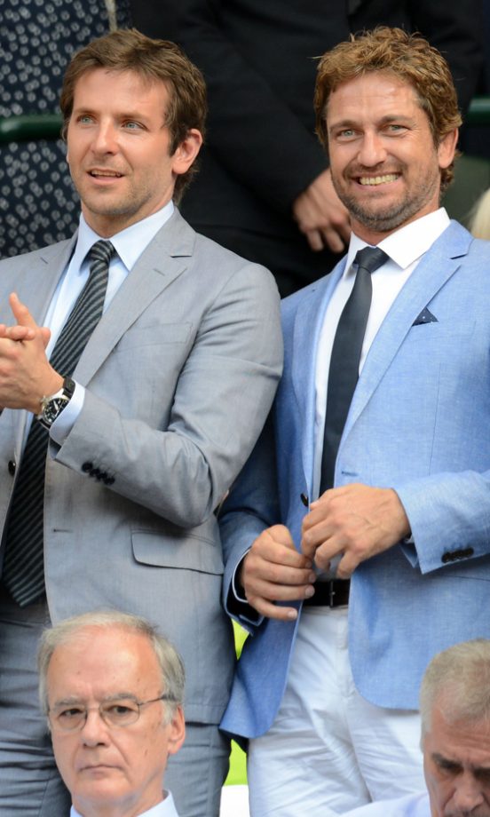 Bradley Cooper And Gerard Butler Are One Hot Celebrity Bromance In Matching Blue Suits At Wimbledon, 2013
