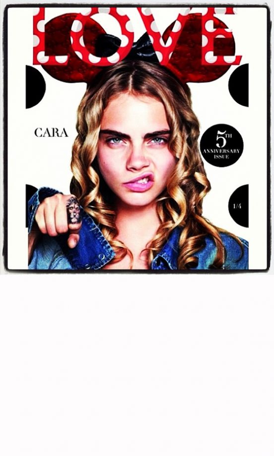 Cara Delevingne's Barefaced Disney Cover For Love Magazine, 2013