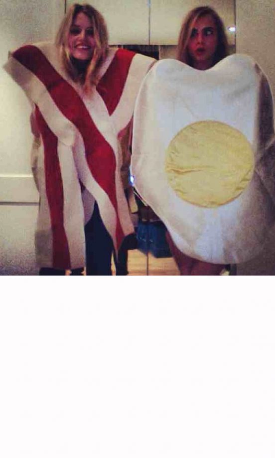 Georgia May Jagger And Cara Delevingne Playing Breakfast Dress-Up, 2013