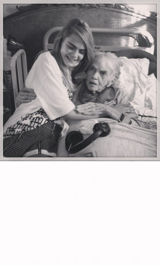 Cara Delevingne Cuddles Up To Her Nan, 2013
