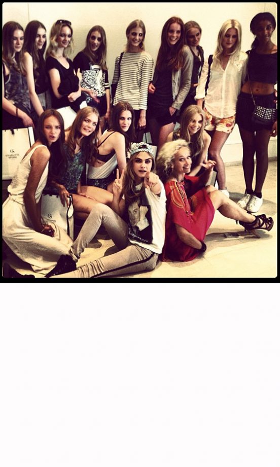 Cara Delevingne Poses With Her Model Pals In Copenhagen, 2013