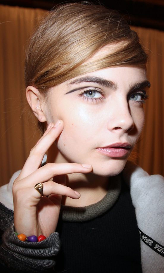 Cara Delevingne Backstage At Rag & Bone During Mercedes-Benz Fashion Week In New York, 2013
