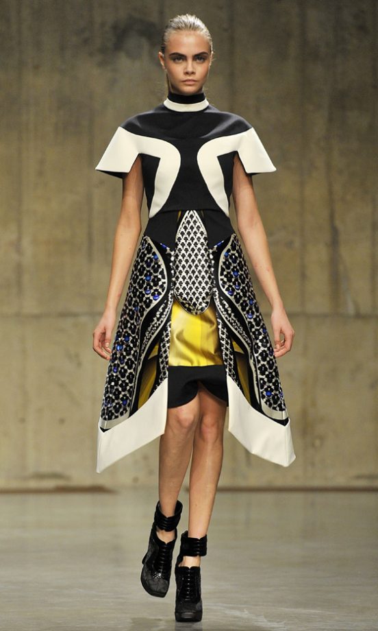 Cara Delevingne Walking For Peter Pilotto At Paris Fashion Week, 2013