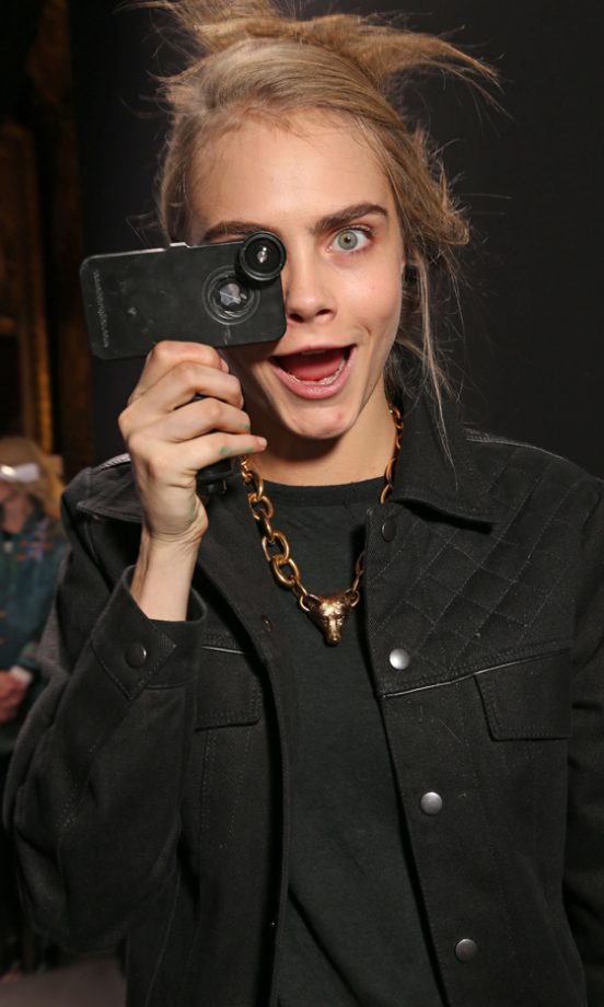 Cara Delevingne At The Hakaan AW13 Show During Paris Fashion Week, 2013