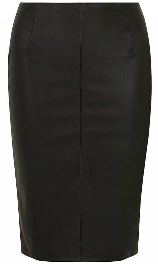 Dorothy Perkins Leather Look Pencil Skirt, £26