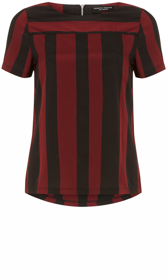 Dorothy Perkins Wine And Black Stripe T-Shirt, £18