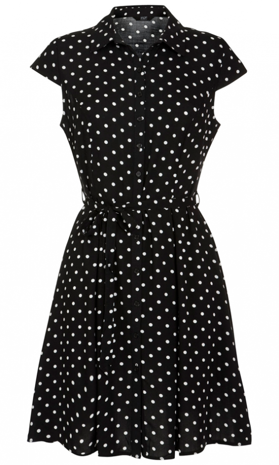 F&F At Tesco Polka Dot Shirt Dress, £16