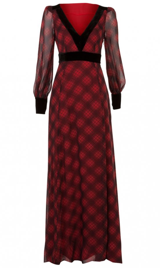 F&F Chiffon Tartan Maxi, £35