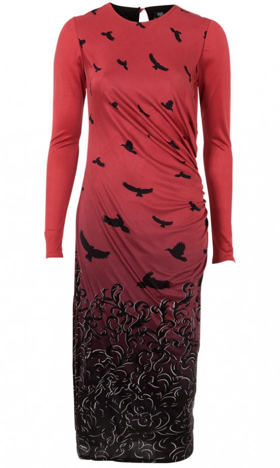 F&F Ruched Bird Print Dress, £20