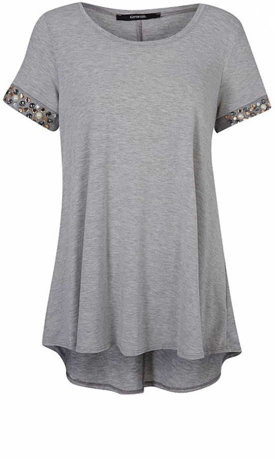 George Embellished Sleeve T-Shirt, £12
