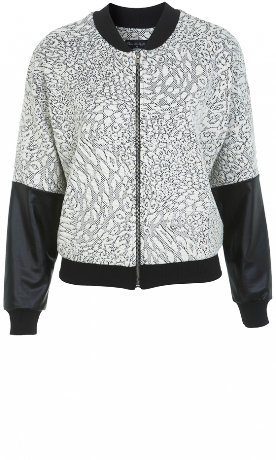 Miss Selfridge Animal Bomber Jacket, £39