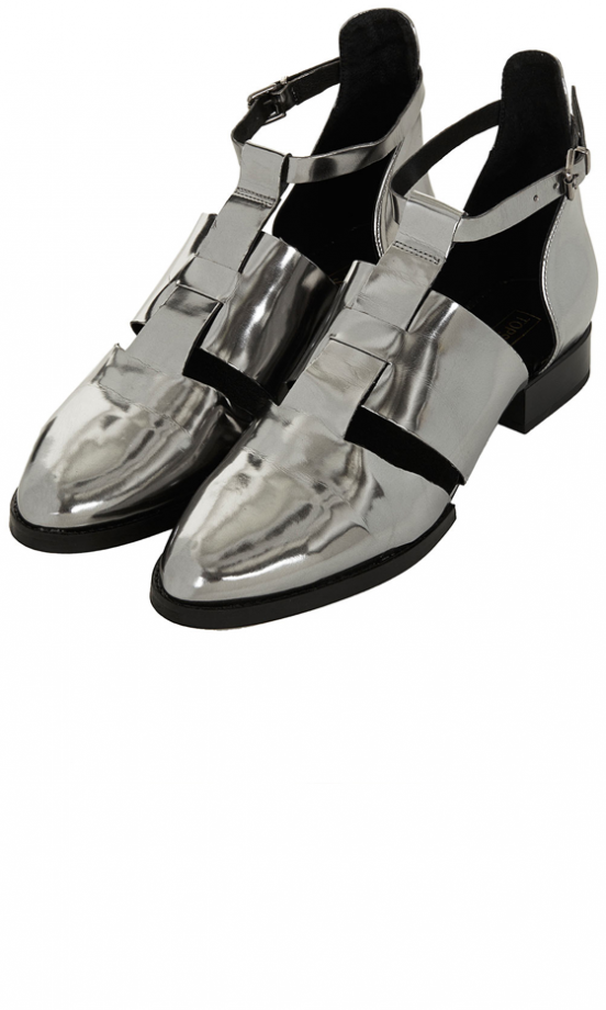 Topshop Silver Cut Out Shoes, £75