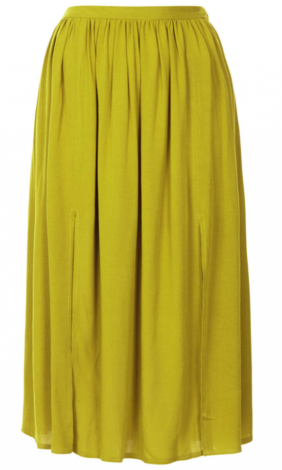 Topshop Olive Split Midi Skirt, £34