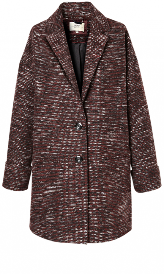 Matalan AW13 Textured Oversized Red Coat, £40
