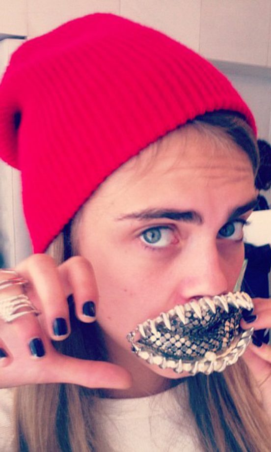 Cara Delevingne At The Dominic Jones Jewellery Showcase At London Fashion Week, 2012