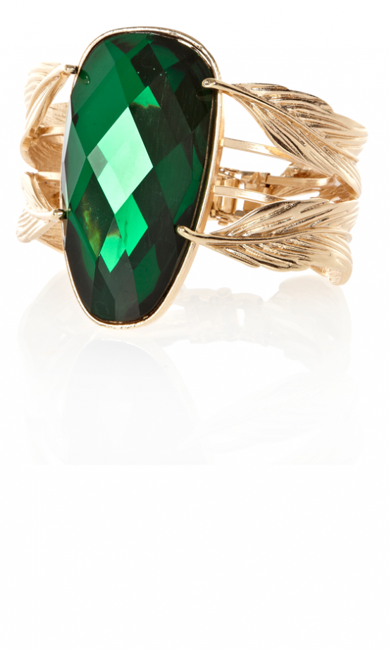 River Island Green Gem Cuff, £10