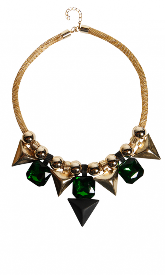 Boohoo Green Jewel Necklace, £10