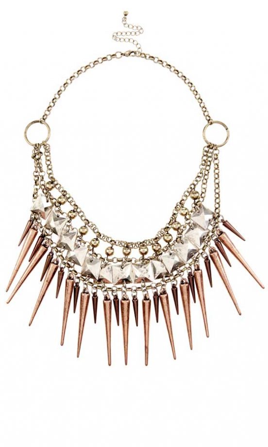 Primark Copper Spike Necklace, £4