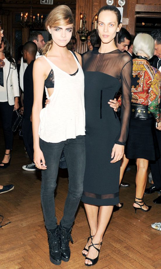 Cara Delevingne And Aymeline Valade At The Generation W Launch At New York Fashion Week, 2012