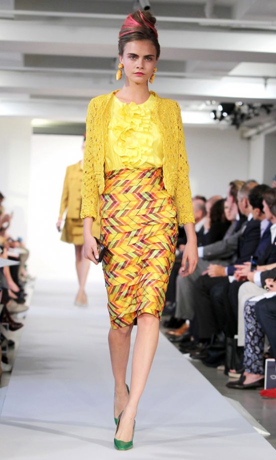Cara Delevingne At The Oscar De La Renta SS13 Show At New York Fashion Week, 2012
