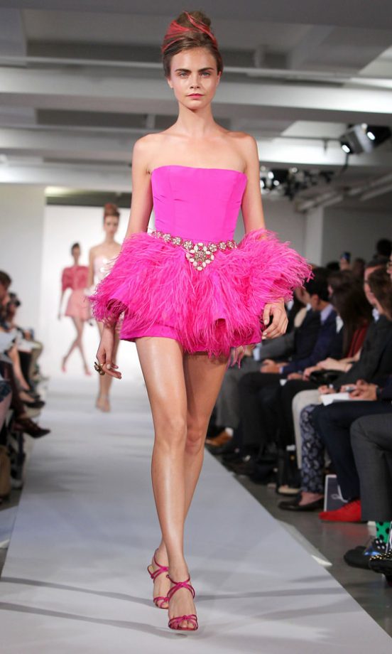 Cara Delevingne At The Oscar De La Renta SS13 Show At New York Fashion Week, 2012