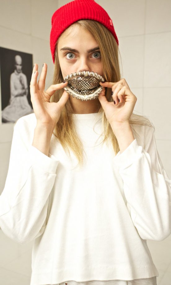 Cara Delevingne At The Dominic Jones Jewellery Showcase At London Fashion Week, 2012