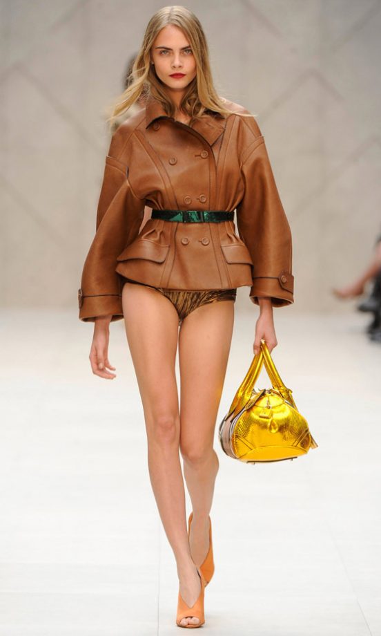 Cara Delevingne At The Burberry Prorsum SS13 Show At London Fashion Week, 2012