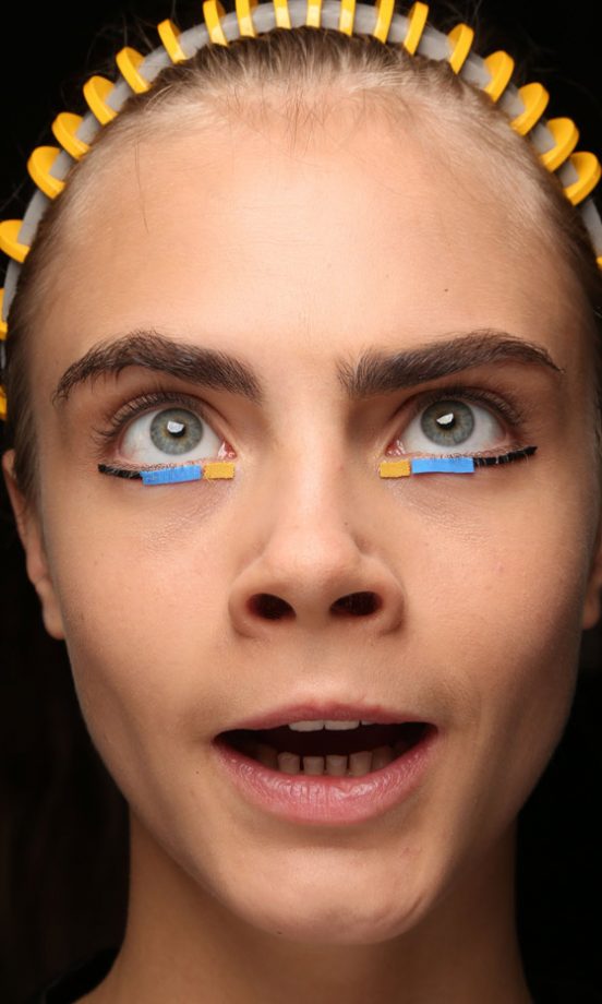 Cara Delevingne Backstage At The Fendi SS13 Show At Milan Fashion Week, 2012