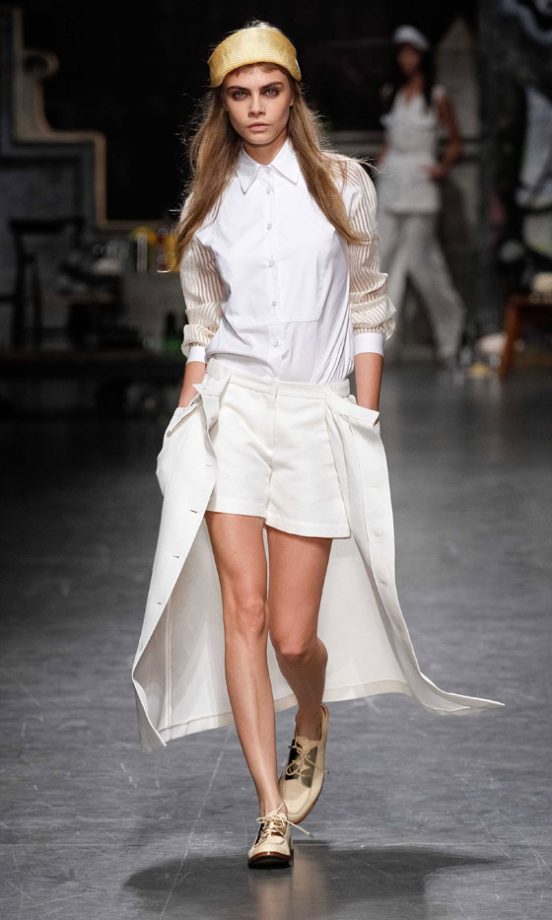 Cara Delevingne At The Trussardi SS13 Show At Milan Fashion Week, 2012