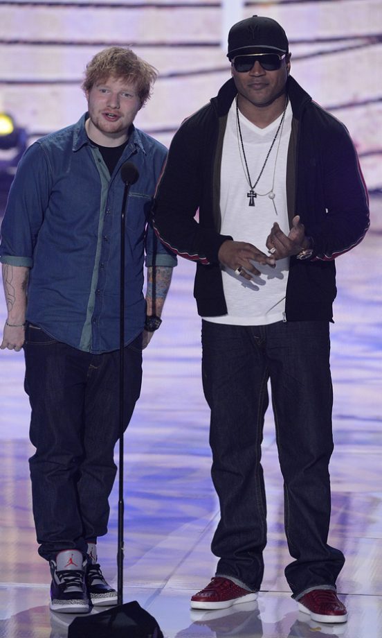 Ed Sheeran And LL Cool J At The Teen Choice Awards, 2013
