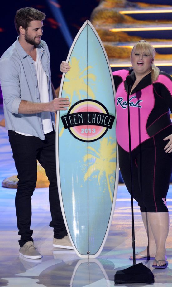 Liam Hemsworth And Rebel Wilson At The Teen Choice Awards, 2013