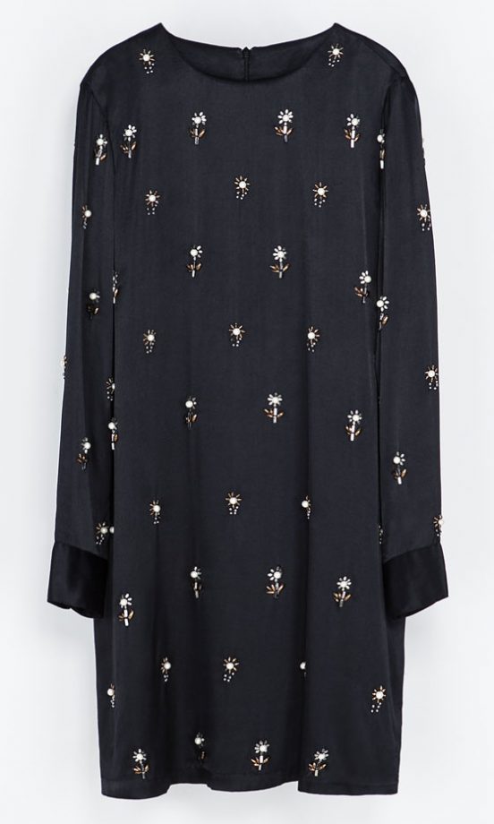 Zara AW13 Embroided Flower Dress