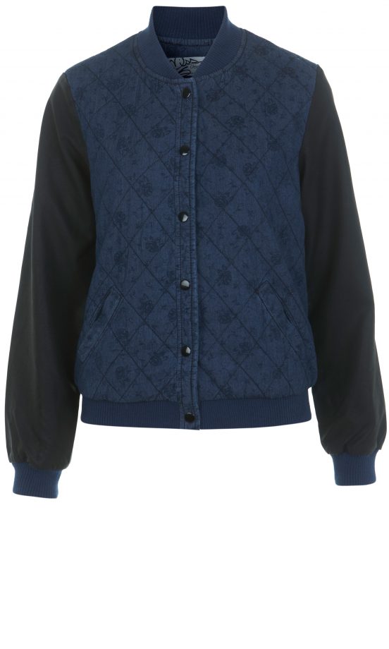 Miss Selfridge Navy And Black Bomber Jacket