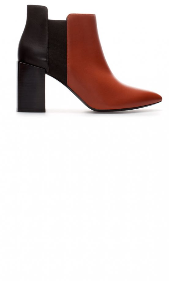 Zara AW13 Red Brown Black Boots