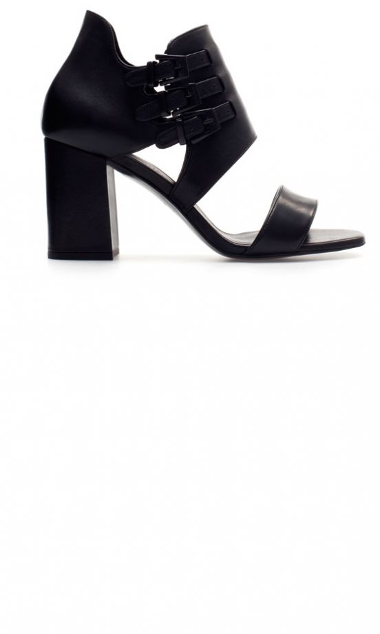 Zara AW13 Black Open Toe Sandal