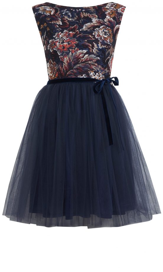 Miss Selfridge Black Petticoat Dress With Bow Detail