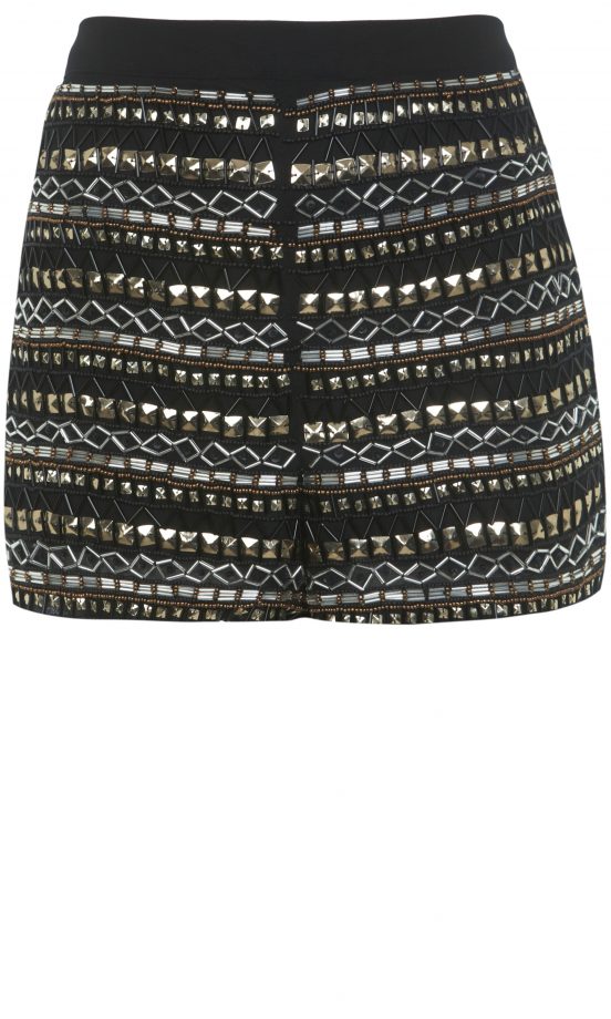 Miss Selfridge Gold And Silver Embellished Shorts