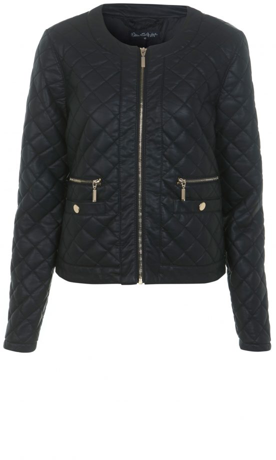Miss Selfridge Black Quilted Jacket