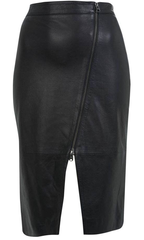 Miss Selfridge Black Split Midi Skirt