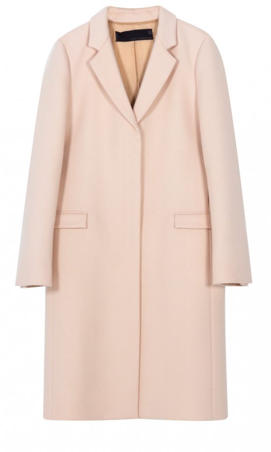 Zara AW13 Pale Pink Coat