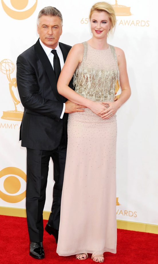 Alec Baldwin And Ireland Baldwin At The Emmy Awards, 2013